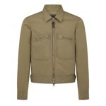 TOM FORD COTTON SATIN ZIP BLOUSON