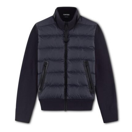 TOM FORD NYLON DOWN FRONT MERINO BLOUSON