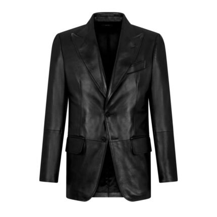 TOM FORD PLONGE LEATHER SARTORIAL BLAZER