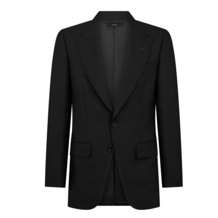 TOM FORD YARN DYED MIKADO ATTICUS JACKET BLACK