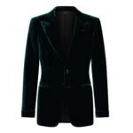 TOM FORD FLUID VELVET SHELTON COCKTAIL JACKET NAVY