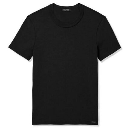 TOM FORD COTTON CREWNECK T SHIRT ARCTIC BLUE