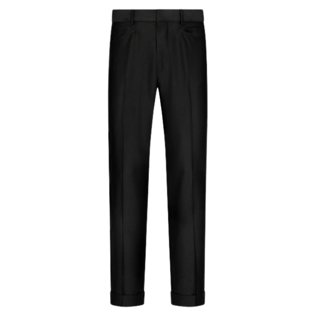 1 TOM FORD WOOL SILK FAILLE ATTICUS WESTERN POCKET TROUSER