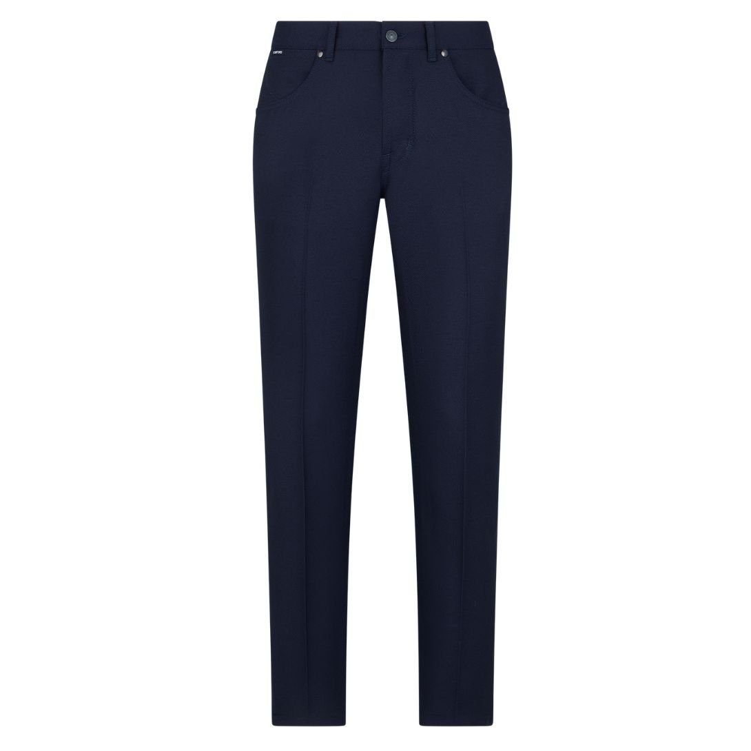 1 TOM FORD FLUID POPLIN DOUBLE PLEAT PANT NAVY