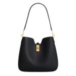 CELINE SMALL CAMILLE 16 SOFT BAG IN SMOOTH CALFSKIN BLACK