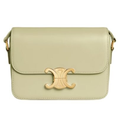 CELINE TEEN TRIOMPHE BAG IN SHINY CALFSKIN PEBBLE
