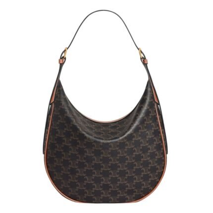 CELINE MEDIUM HELOÏSE BAG CUIR TRIOMPHE IN CANVAS AND CALFSKIN