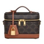 CELINE VANITY IN TRIOMPHE CANVAS AND CALFSKIN