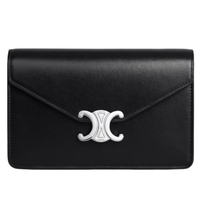 CELINE WALLET ON CHAIN MARGO IN SHINY CALFSKIN RICE