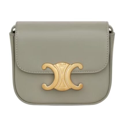 CELINE MINI CLAUDE IN SHINY CALFSKIN POOL