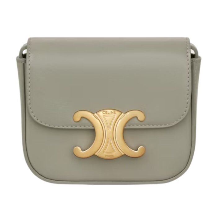 CELINE MINI CLAUDE IN SHINY CALFSKIN LIGHT LILAC