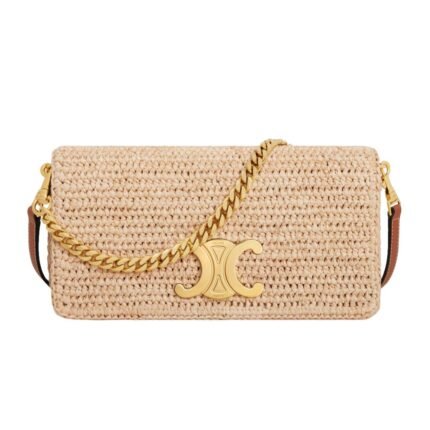 CELINE MULTIPOCHETTE IN RAFFIA