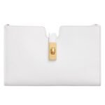 CELINE 16 STRAP POCHETTE IN SUPPLE GRAINED CALFSKIN WHITE