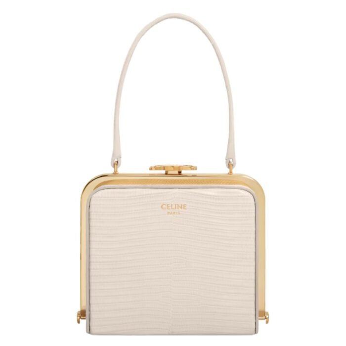 CELINE LANA MINAUDIERE IN LIZARD PALE BEIGE