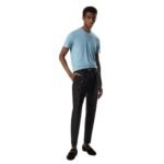 TOM FORD LYOCELL COTTON CREW T SHIRT LIGHT BLUE