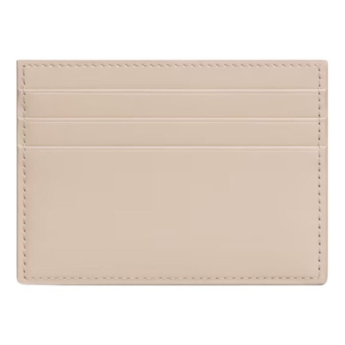 CELINE CARD HOLDER TRIOMPHE IN SHINY CALFSKIN CAPPUCCINO