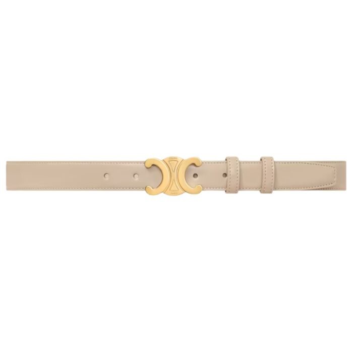 CELINE MEDIUM TRIOMPHE BELT IN TAURILLON LEATHER BLACK