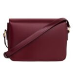 CELINE TEEN TRIOMPHE BAG IN SHINY CALFSKIN LIGHT BURGUNDY