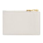 CELINE ZIPPED CARD HOLDER TRIOMPHE CHARMS IN SHINY CALFSKIN RICE