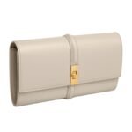 CELINE LARGE WALLET 16 IN SATINATED CALFSKIN LIGHT STONE