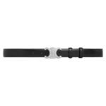 CELINE MEDIUM TRIOMPHE BELT IN TAURILLON LEATHER BLACK