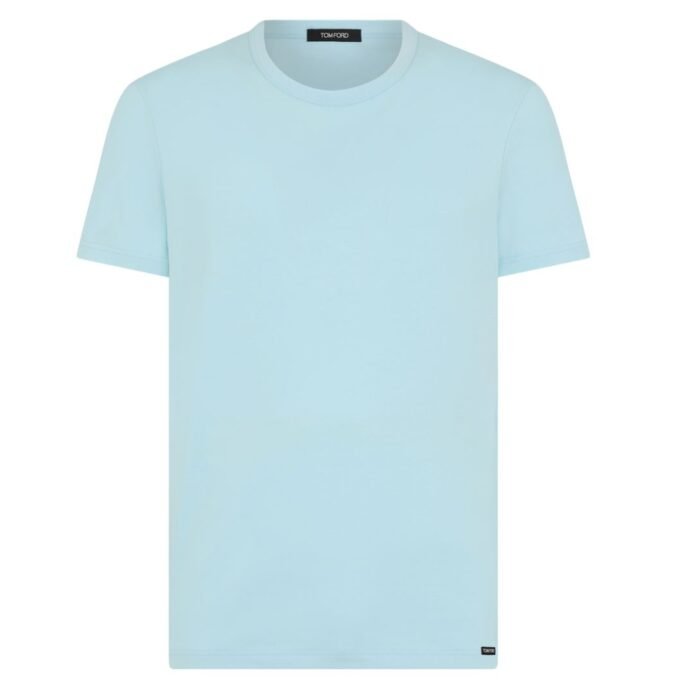 TOM FORD COTTON CREWNECK T SHIRT PALE SAGE