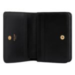 CELINE TRIOMPHE COMPACT WALLET IN SHINY CALFSKIN BLACK