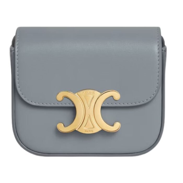 CELINE MINI CLAUDE IN SHINY CALFSKIN LIGHT LILAC