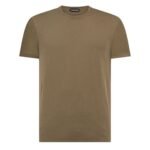 TOM FORD LYOCELL COTTON CREW T SHIRT FERN GREEN