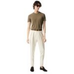 TOM FORD LYOCELL COTTON CREW T SHIRT FERN GREEN