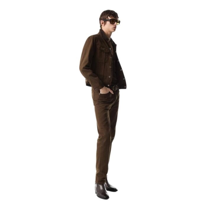TOM FORD TWILL CORD COLLAR DENIM JACKET