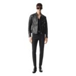 TOM FORD GRAIN LEATHER ZIP BIKER