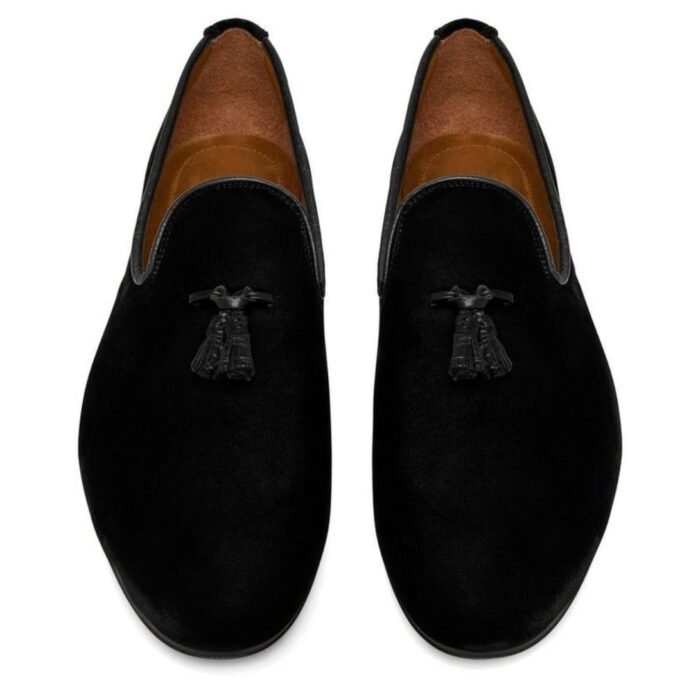 TOM FORD VELVET NICOLAS TASSEL SLIPPER