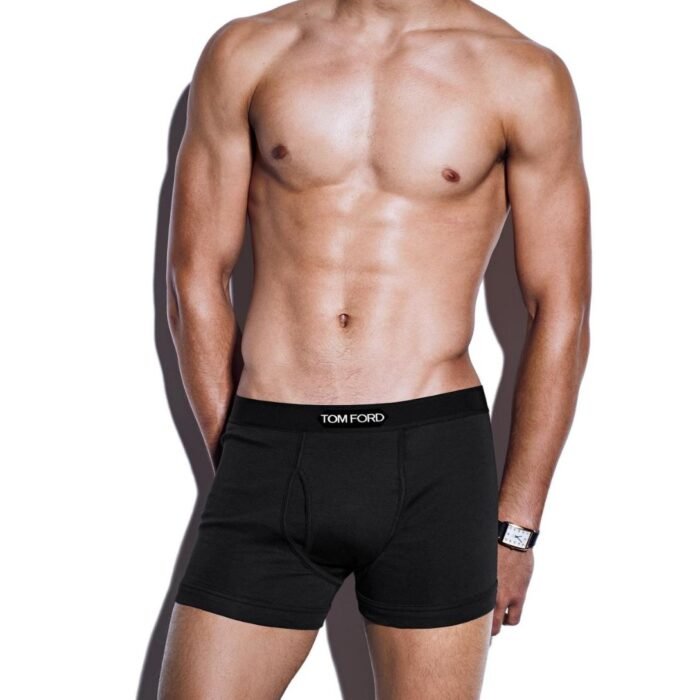 TOM FORD COTTON BOXER BRIEFS TWO PACK BLACK