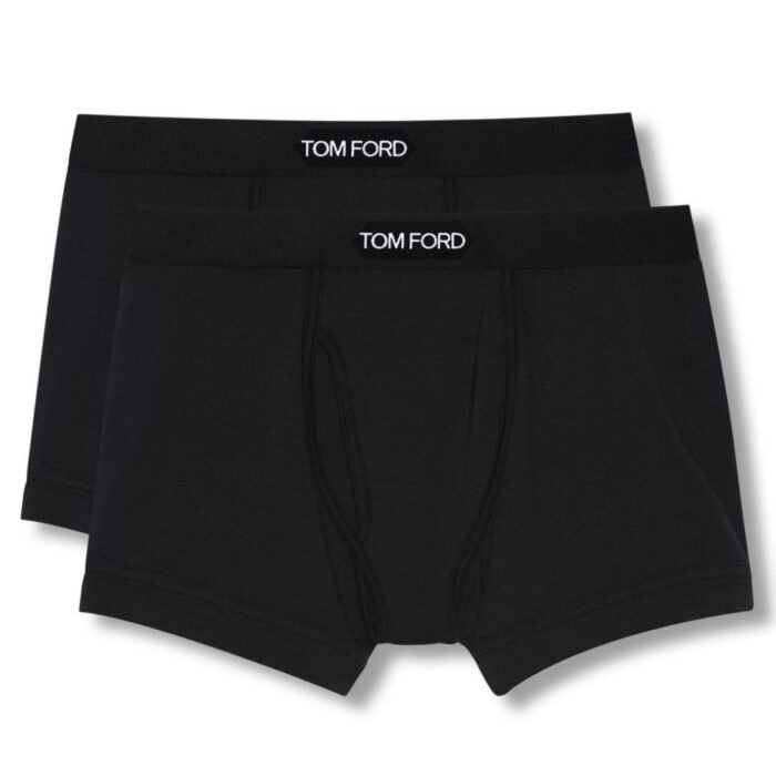 TOM FORD COTTON MODAL BOXER BRIEFS TWO PACK GREY