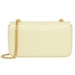 CELINE CHAIN SHOULDER BAG CLAUDE IN SHINY CALFSKIN LIGHT YELLOW
