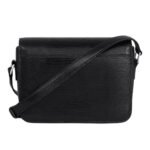 CELINE TEEN TRIOMPHE BAG IN LIZARD BLACK