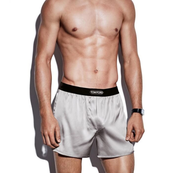 TOM FORD SILK BOXERS LIGHT GREY