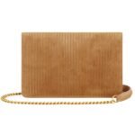 CELINE WALLET ON CHAIN MARGO IN STRIPED SUEDE CALFSKIN