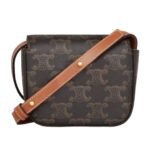 CELINE MINI CLAUDE IN TRIOMPHE CANVAS AND CALFSKIN