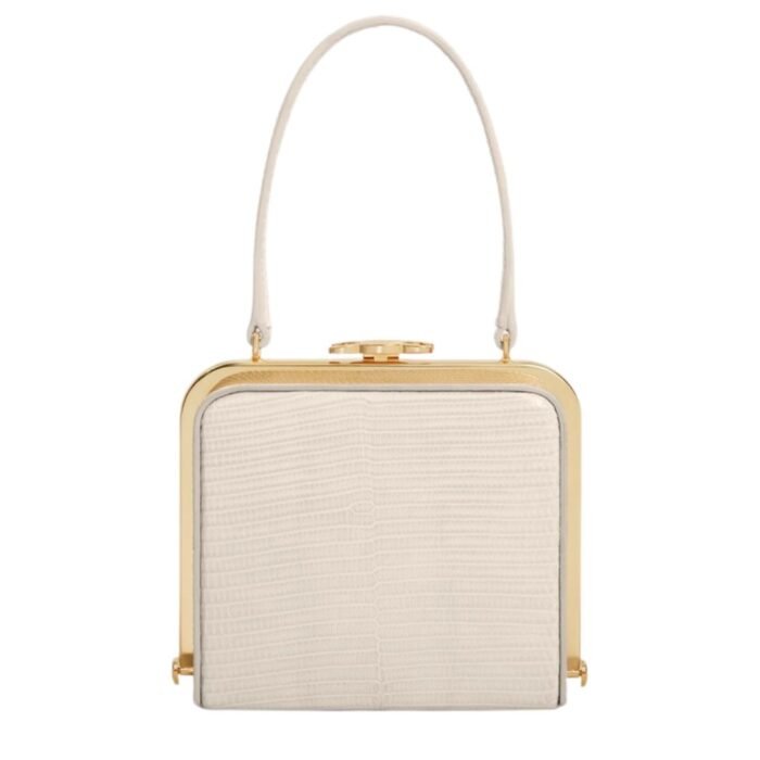 CELINE LANA MINAUDIERE IN LIZARD PALE BEIGE