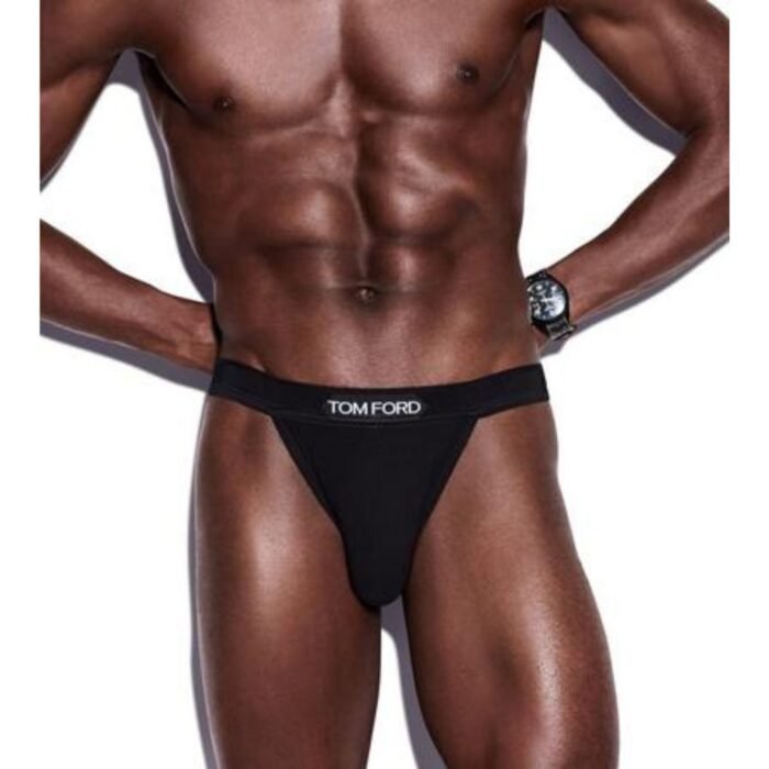 TOM FORD COTTON JOCK STRAP BLACK