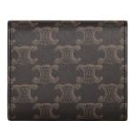 CELINE SMALL FLAP WALLET TRIOMPHE IN TRIOMPHE CANVAS TAN