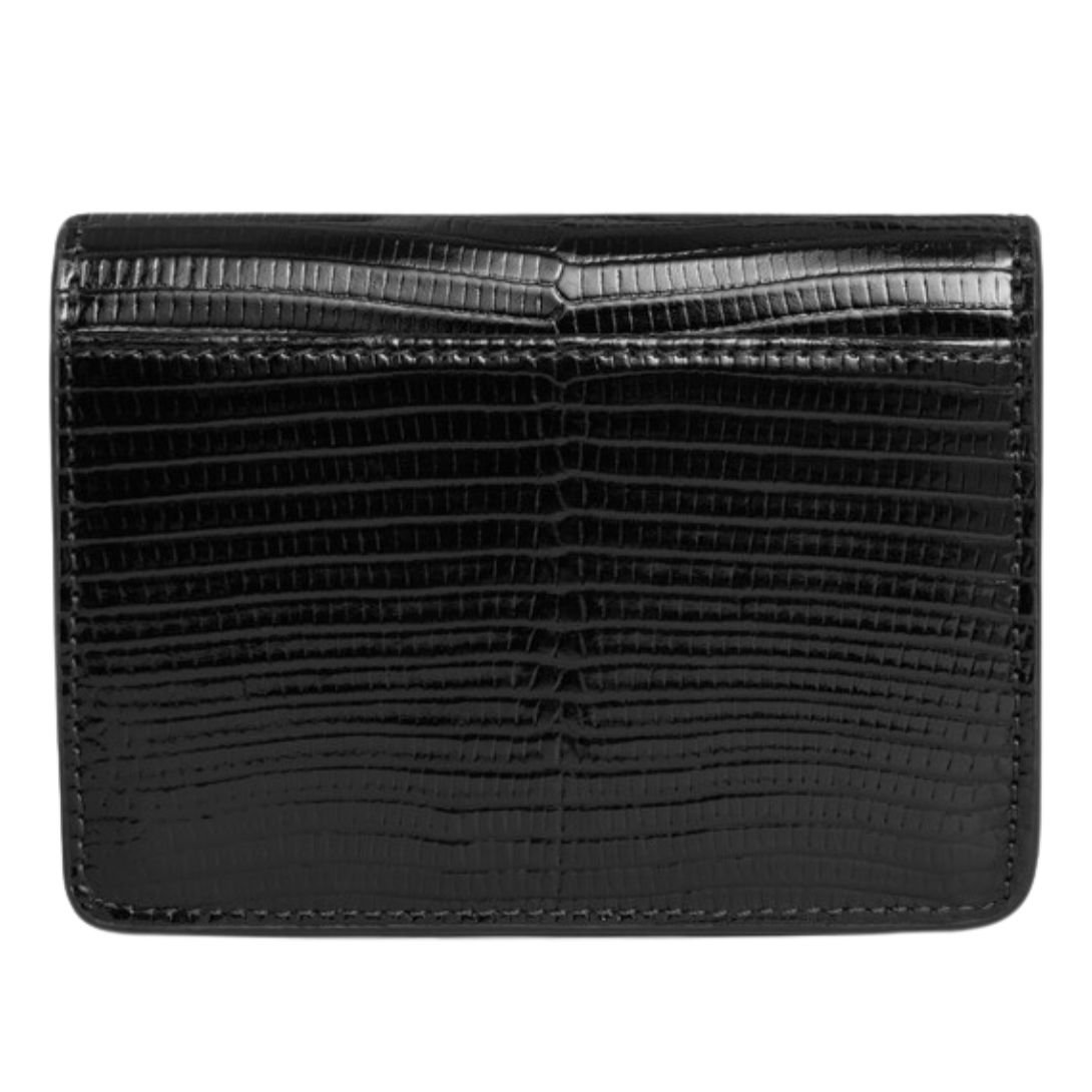 2 CELINE CARD HOLDER WITH FLAP TRIOMPHE IN LIZARD