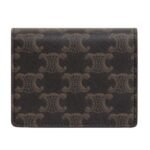 CELINE TRIOMPHE BUSINESS CARD HOLDER IN TRIOMPHE CANVAS AND LAMBSKIN