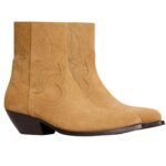 CELINE LEON ZIPPED BOOT IN SUEDE CALFSKIN
