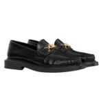 CELINE UNIVERSITÉ TRIOMPHE CHAIN LOAFFER IN POLISHED BULL BLACK