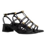 CELINE CLEMENCE MULTI TRIOMPHE SANDAL IN GLOSSY CALFSKIN