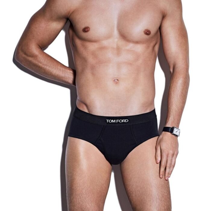 TOM FORD COTTON BRIEFS BLACK