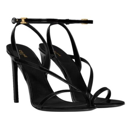 CELINE AVA TRIOMPHE STILETTO SANDAL IN PATENT CALFSKIN